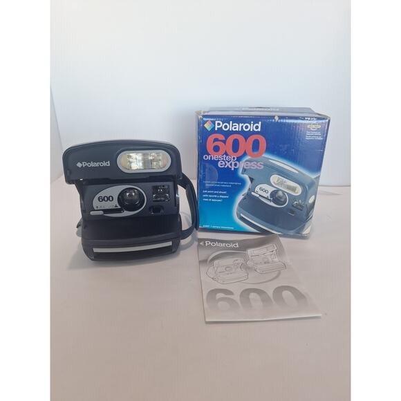 Polaroid OneStep Express 600 Instant Camera Mint in Box- Tested, Like New! - Picture 1 of 6